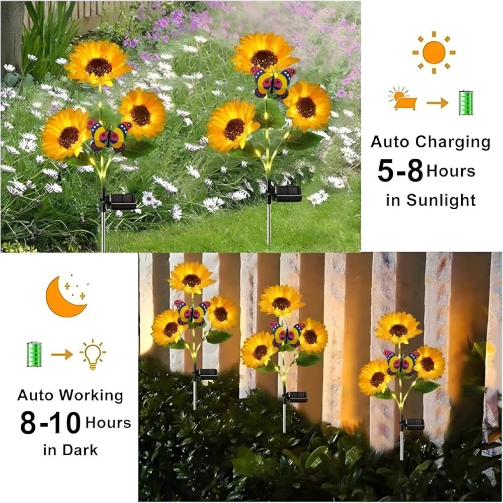 Gardinea® Solar Sunflower LED Lights