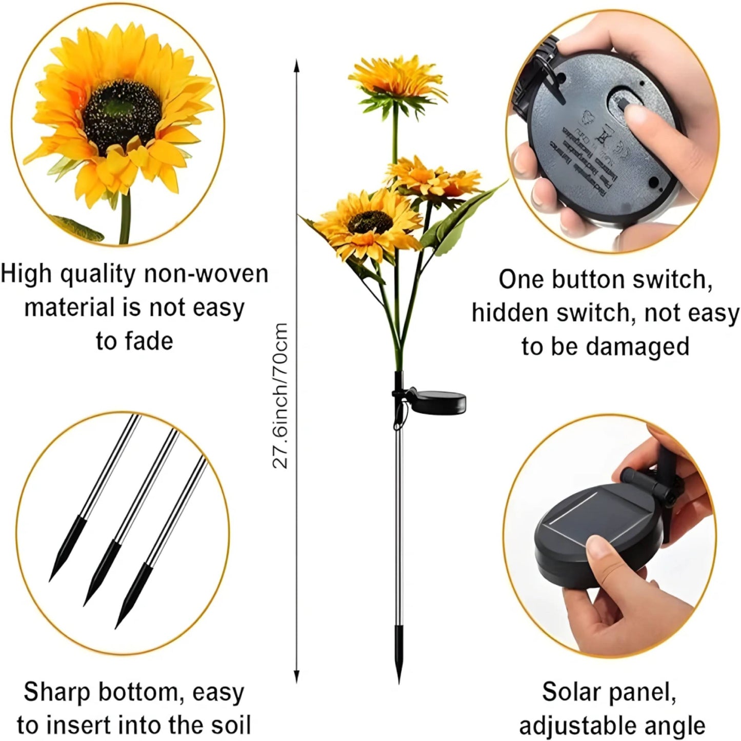 Gardinea® Solar Sunflower LED Lights