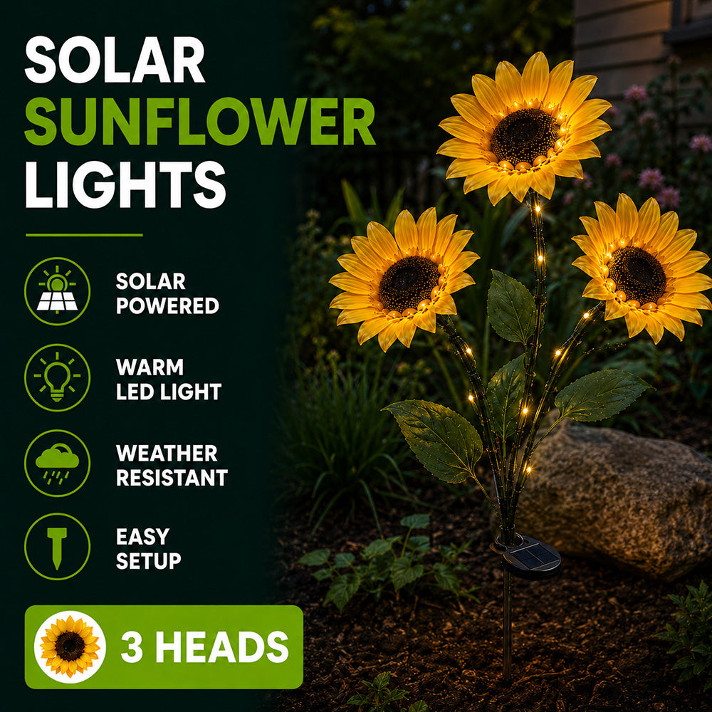 Gardinea® Solar Sunflower LED Lights
