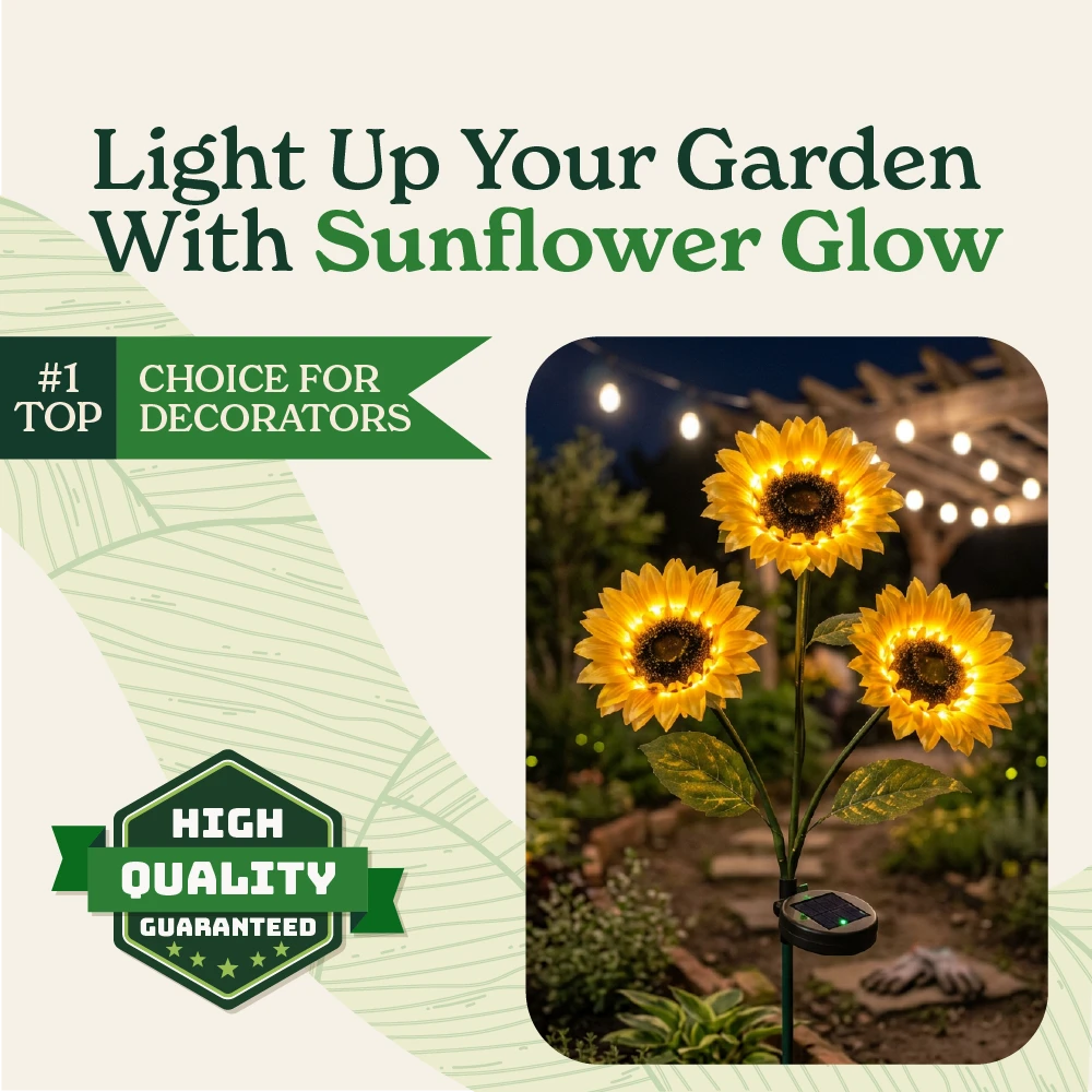 Gardinea® Solar Sunflower LED Lights