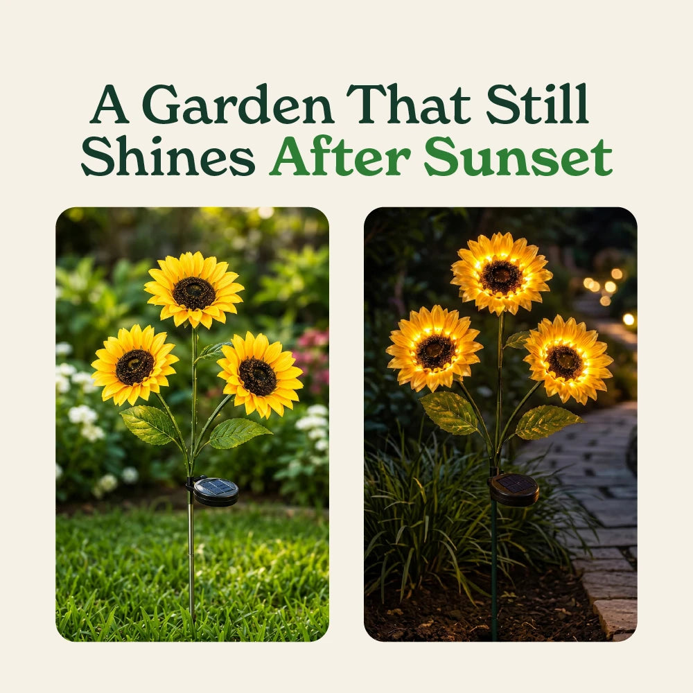 Gardinea® Solar Sunflower LED Lights