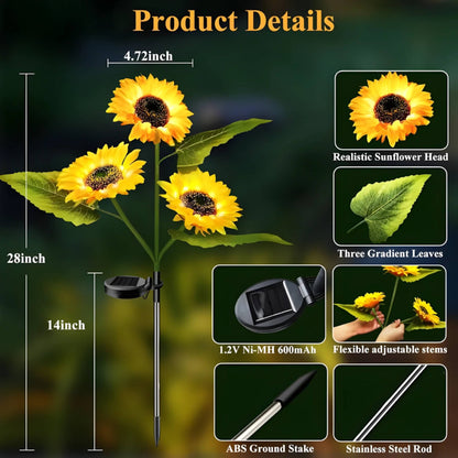 Gardinea® Solar Sunflower LED Lights
