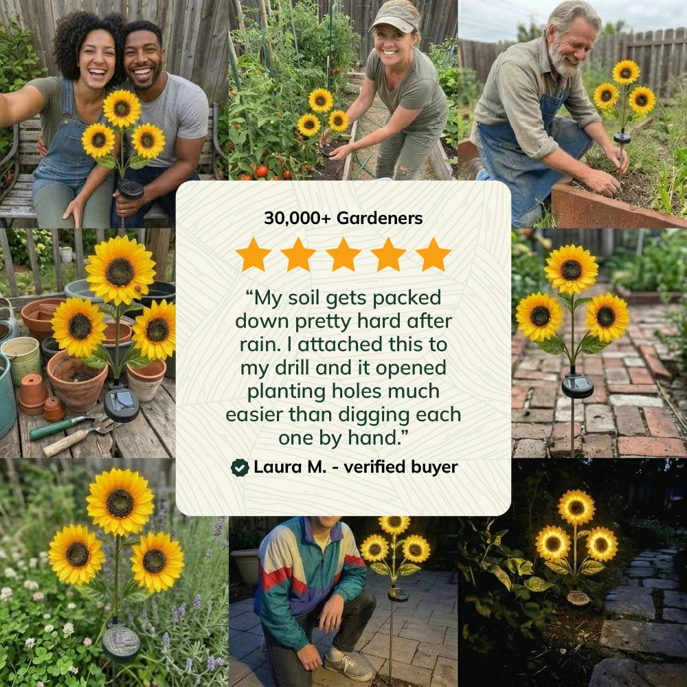 Gardinea® Solar Sunflower LED Lights