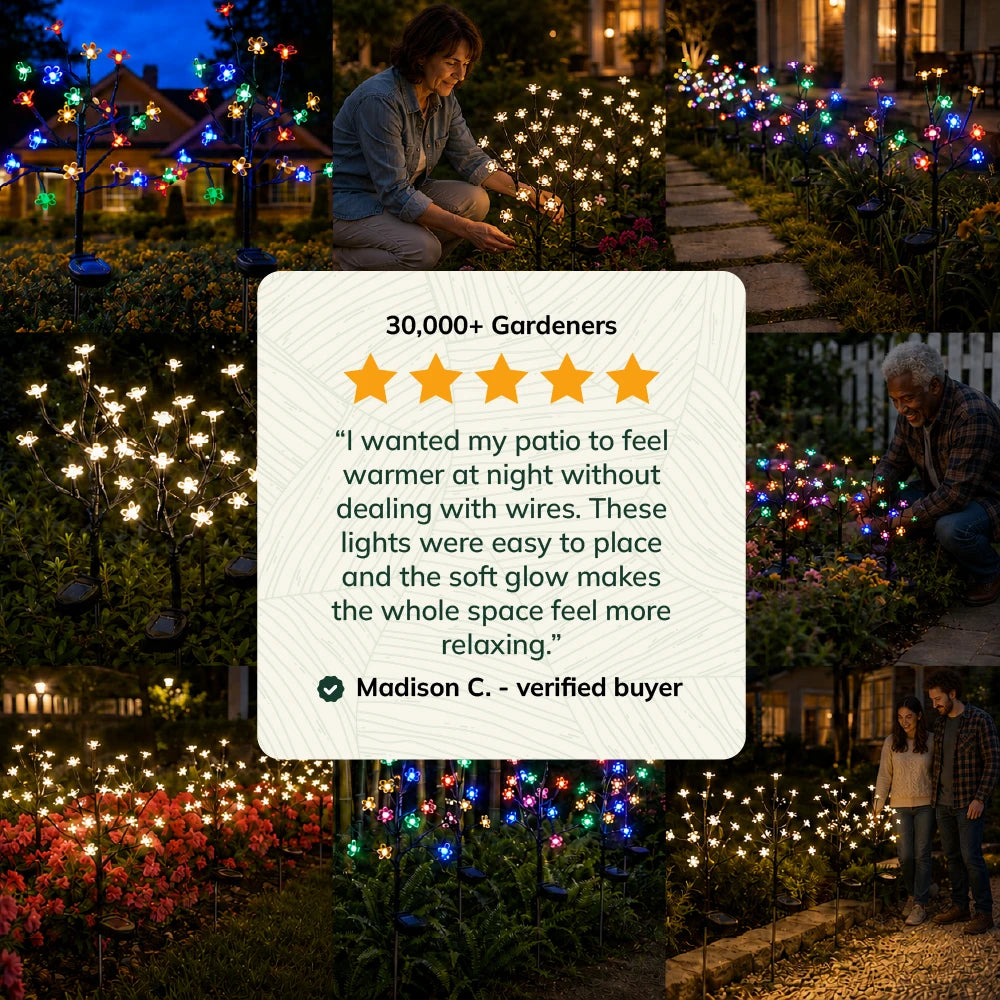 Gardinea® Cherry Blossom Solar Garden Lights